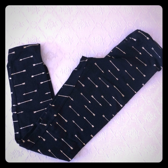 Gold Metallic Arrow Leggings "Old Navy" - Picture 1 of 4